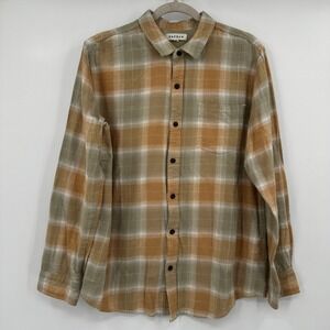 Pacsun Plaid Flannel Shirt Men's Long Sleeve Button Up Casual Size Large Casual